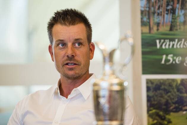 160719 Henrik Stenson under en presskonferens den19 juli 2016 i Barsebäck.  Copyright: MathildaxAhlberg BB160719MA005