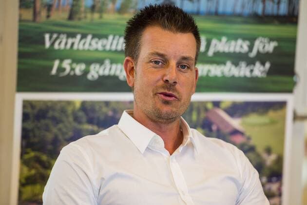 160719 Henrik Stenson under en presskonferens den19 juli 2016 i Barsebäck.  Copyright: MathildaxAhlberg BB160719MA006