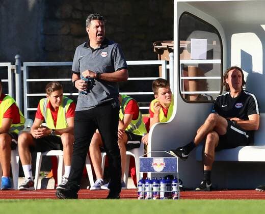 SOCCER - CL quali, Liepaja vs RBS LIEPAJA,LATVIA,19.JUL.16 - SOCCER - UEFA Champions League, qualification, FK Liepaja vs Red Bull Salzburg. Image shows head coach Oscar Garcia (RBS). GEPAxpictures xFelixxRoittner