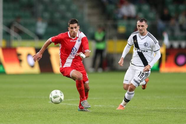 WARSZAWA 19.07.2016 2016 2017 --- UEFA CHAMPIONS LEAGUE QUALIFICATION SECOND ROUND MATCH IN WARSAW: LEGIA WARSZAWA - HSK ZRINJSKI MOSTAR IVAN PEKO MICHAL KUCHARCZYK  160719PYK0030