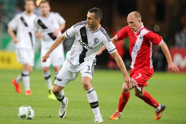 19.07.2016, Warszawa, , Legia Warszawa - HSK Zrinjski Mostar, Champions League, qualification, football, Tomasz Jodlowiec (Legia), Tomislav Tomic (Zrinjski),  20160719toja18