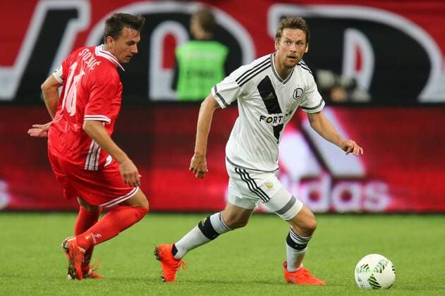 19.07.2016, Warszawa, , Legia Warszawa - HSK Zrinjski Mostar, Pero Stojkic (Zrinjski), Kaspar Hamalainen (Legia), Champions League, qualification, football,  20160719toja41