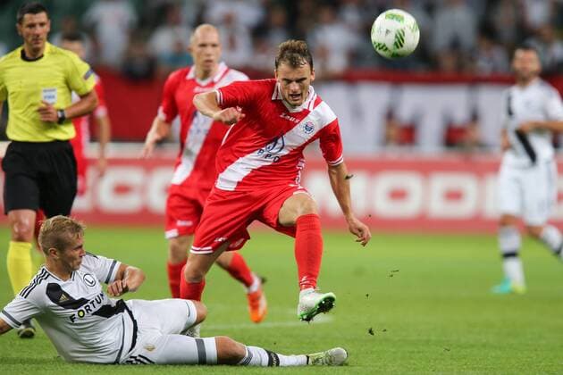19.07.2016, Warszawa, , Legia Warszawa - HSK Zrinjski Mostar, Igor Lewczuk (Legia), Nemanja Bilbija (Zrinjski), Champions League, qualification, football,  20160719toja44