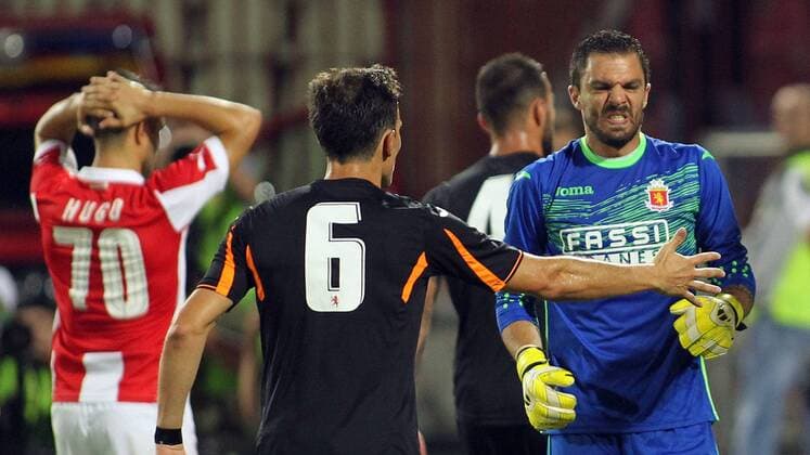 19.07.2016 Belgrade(Serbia) FK Crvena Zvezda(FC Red Star)-FC Valletta UEFA Champions League qualify 2nd leg men s football Emmanuel Bartolo(r) FC Valletta : 