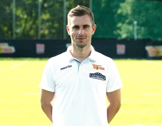 Sebastian Boenig Bönig (Co-Trainer) Einzelbild Quer Fußball Fussball GER 2.BL Porträttermin 2016 2017 1. FC Union Berlin 22.07.2016