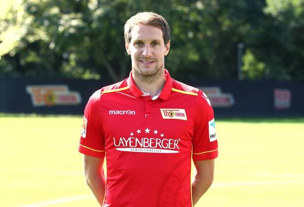 Stephan Fuerstner Fürstner (8) Einzelbild Quer Fußball Fussball GER 2.BL Porträttermin 2016 2017 1. FC Union Berlin 22.07.2016