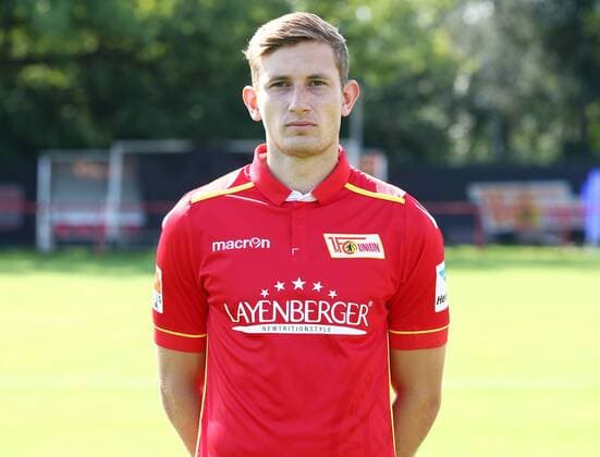 Christopher Lenz (25) Einzelbild Quer Fußball Fussball GER 2.BL Porträttermin 2016 2017 1. FC Union Berlin 22.07.2016