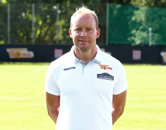 Henrik Pedersen (Co-Trainer) Einzelbild Quer Fußball Fussball GER 2.BL Porträttermin 2016 2017 1. FC Union Berlin 22.07.2016