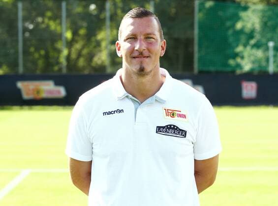 Dennis Rudel (Torwarttrainer) Einzelbild Quer Fußball Fussball GER 2.BL Porträttermin 2016 2017 1. FC Union Berlin 22.07.2016