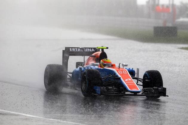 Formel 1, GP von Ungarn, Qualifying in Budapest abgebrochen Hungarian Grand Prix, Hungaroring, Budapest 21 - 24 July 2016 23.07.2016 - Qualifying, Rio Haryanto (IDN) Manor Racing MRT05 