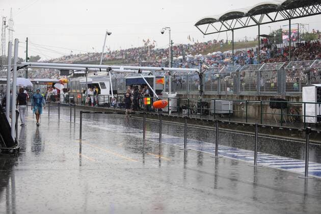 Hungarian Grand Prix, Hungaroring, Budapest 21 - 24 July 2016 23.07.2016 - Qualifying, A rain storm hits the circuit before qualifying 