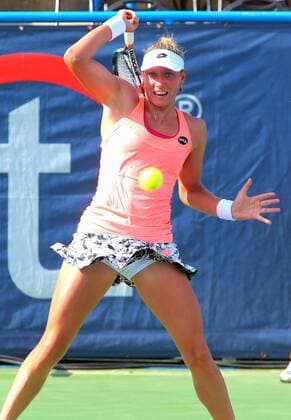 July 23 2016: Yanina Wickmayer (BEL) during the women s singles semi-final against Yulia Putintseva (KAZ) at the Rock Creek Tennis Center, in Washington D.C. Wickmayer defeated Putintseva 6-4 6-2 (Photo by Tony Quinn Icon Sportswire) TENNIS: JUL 23 Citi Open Icon25516072393 EDITORIAL USE ONLY