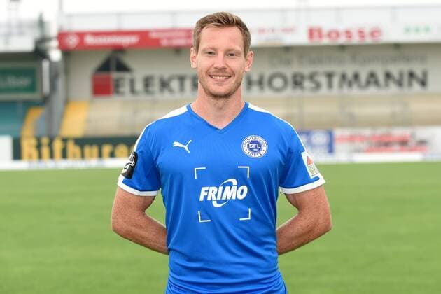 Fußball 3. Liga, Porträttermin 2016 2017 Sportfreunde Lotte am 23.07.2016 im FRIMO Stadion in Lotte Tim Wendel (Lotte) mt