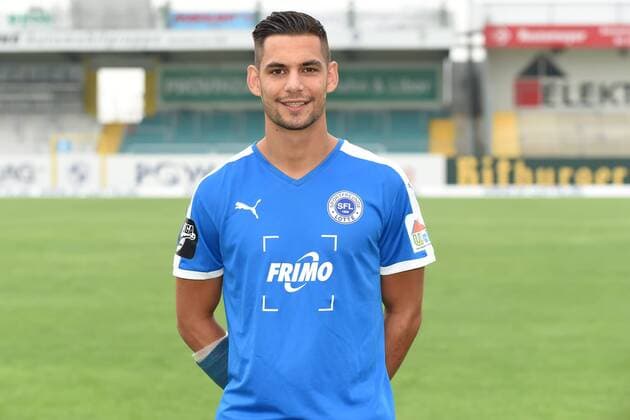 Fußball 3. Liga, Porträttermin 2016 2017 Sportfreunde Lotte am 23.07.2016 im FRIMO Stadion in Lotte Luka Tankulic (Lotte) mt