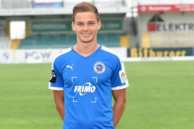 Fußball 3. Liga, Porträttermin 2016 2017 Sportfreunde Lotte am 23.07.2016 im FRIMO Stadion in Lotte Moritz Heyer (Lotte) mt