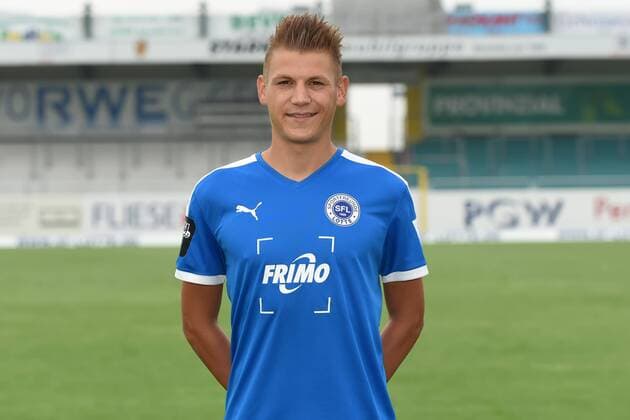 Fußball 3. Liga, Porträttermin 2016 2017 Sportfreunde Lotte am 23.07.2016 im FRIMO Stadion in Lotte Marcel Kaffenberger (Lotte) mt