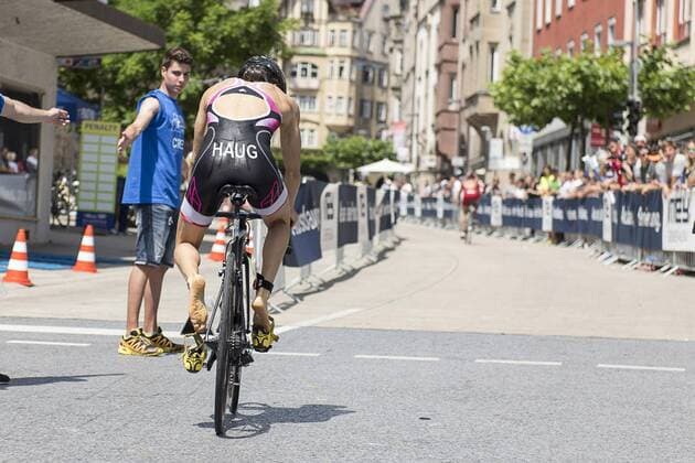Anne Haug, 1. Bitburger 0,0% Triathlon-Bundesliga, Damen, Mey Generalbau Citytriathlon Tuebingen, DTU-Roadshow 2016, Deutsche Triathlon Union, 24.07.2016, Tuebingen Copyright: Walther Eibner-Pressefoto EP_SWR