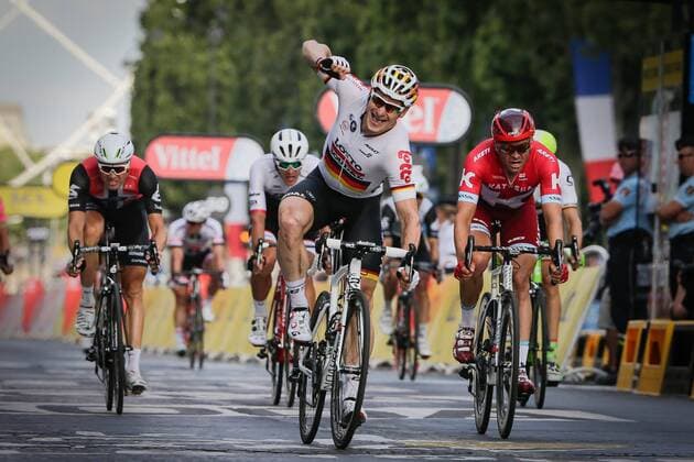 PARIS, FRANCE - JULY 24 : GREIPEL Andre (GER) Rider of LOTTO SOUDAL wins stage 21 and final stage of the 2016 Tour de France a 113 km stage between Chantilly and Paris Champs-Elysees, on July 24, 2016 in Paris, France , 24 07 2016 CYCLISME : Tour de France - Etape 21 - Chantilly to Paris - 24 07 2016 photoNEWS PANORAMIC  -