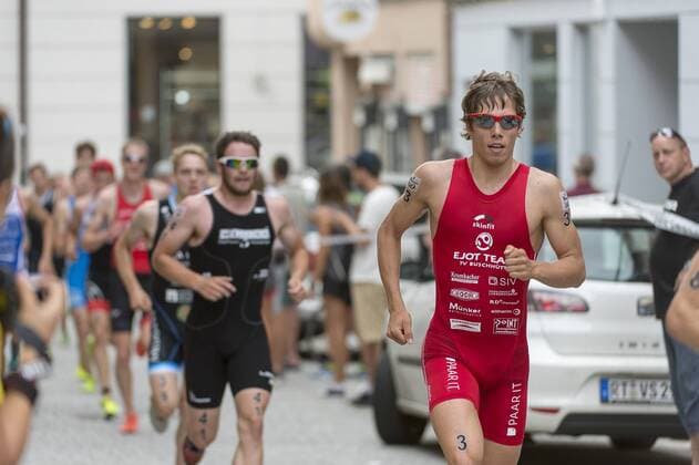 Jutus Nieschlag, 1. Bitburger 0,0% Triathlon-Bundesliga, Herren, Mey Generalbau Citytriathlon Tuebingen, DTU-Roadshow 2016, Deutsche Triathlon Union, 24.07.2016, Tuebingen Copyright: Walther Eibner-Pressefoto EP_SWR