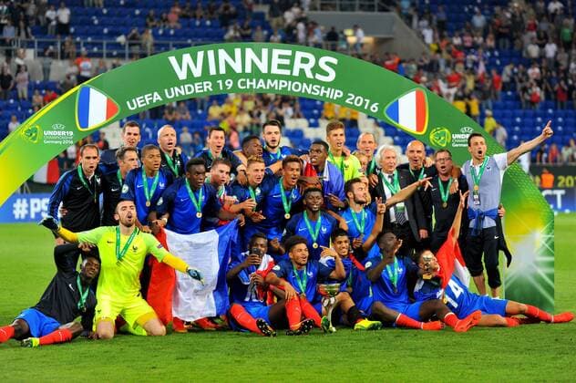 UEFA Under19 Championship 2016 Winners Frankreich. Deutschland, Sinsheim: Fussball, UEFA Under19 Championship Finale: Frankreich vs Italien am 24.07.2016, Rhein-Neckar-Arena.
