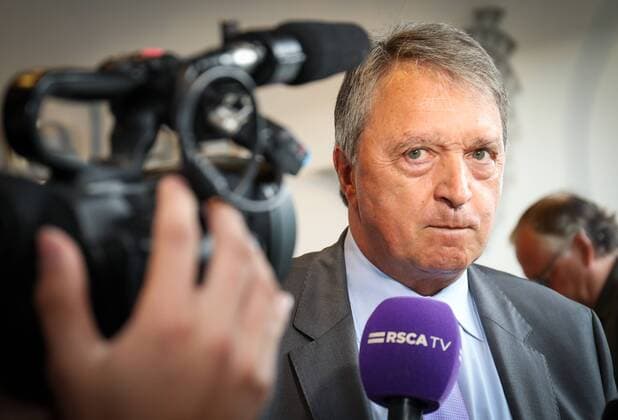 Anderlecht s manager Herman Van Holsbeeck talks to the press before the departure of Belgian first league soccer team RSC Anderlecht, Monday 25 July 2016 in Brussels airport, on their way to Rostov, Russia. Tomorrow Anderlecht is playing the first leg of the third qualification round for the Champions League competition against Russian team FC Rostov. VIRGINIExLEFOUR  x04898405x