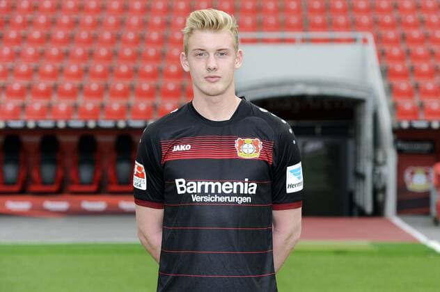 Porträt: Fußball, GER, 1.BL, Bundesliga, Liga, Porträttermin 2016 2017, Bayer Leverkusen: Julian Brandt (Leverkusen). Einzelbild, Portrait, Porträt.