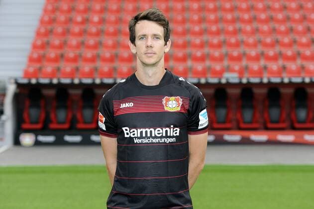 Porträt: Fußball, GER, 1.BL, Bundesliga, Liga, Porträttermin 2016 2017, Bayer Leverkusen: Robbie Kruse (Leverkusen). Einzelbild, Portrait, Porträt.