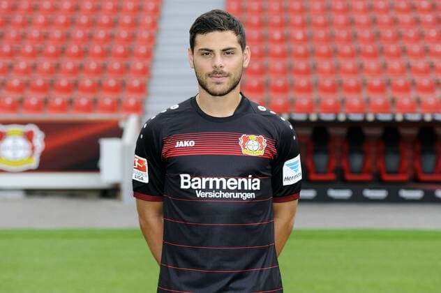 Porträt: Fußball, GER, 1.BL, Bundesliga, Liga, Porträttermin 2016 2017, Bayer Leverkusen: Kevin Volland (Leverkusen). Einzelbild, Portrait, Porträt.