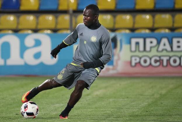 Anderlecht s Frank Acheampong pictured during a training session of Belgian first league soccer team RSC Anderlecht in Rostov-on-Don, Russia, Monday 25 July 2016. Tomorrow Anderlecht is playing the first leg of the third qualification round for the Champions League competition against Russian team FC Rostov. VIRGINIExLEFOUR  x04898672x