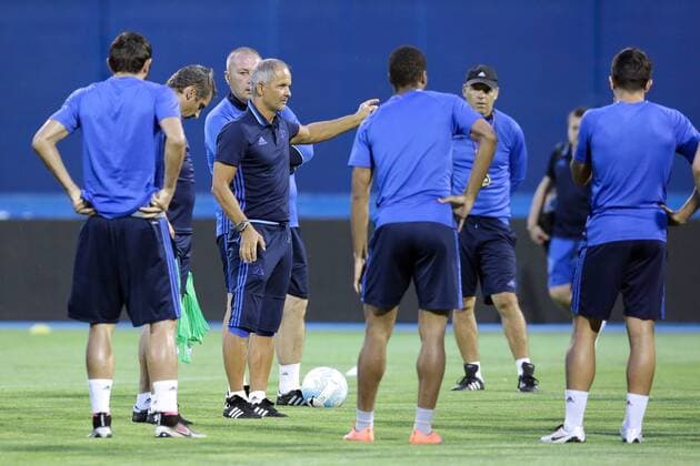 Training FC Dinamo Tbilisi on the football field Hitrec Kocijan eve of the match with GNK Dinamo 25.07.2016., Croatia, Zagreb - Training FC Dinamo Tbilisi on the football field Hitrec Kocijan eve of the match with GNK Dinamo. Juraj Jarabek.  LukaxStanzl PIXSELL