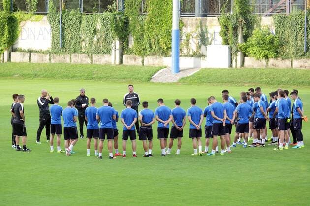 NK Dinamo did the training before the match against FC Dinamo Tbilisi 25.07.2016., Croatia, Zagreb - On the football field Hitrec Kacijan GNK Dinamo did the training before the match against FC Dinamo Tbilisi. Zlatko Kranjcar, Marijan Vlak.  LukaxStanzl PIXSELL