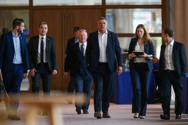 25.07.2016, Hilton Hotel, Burton upon Trent, ENG, FA Pressekonfrenz Allardyce, im Bild Sam Allardyce prepares to meet the press Sam Allardyce prepares to meet the press during The FA press conference PK Pressekonferenz to introduce Sam Allardyce as England Manager at the Hilton Hotel in Burton upon Trent, Great Britain on 2016 07 25. Burton upon Trent  EP_fil  