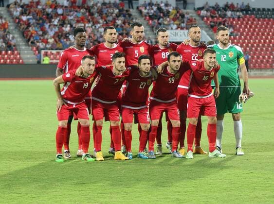 SOCCER - CL, quali, Tirana vs RBS ELBASAN,ALBANIA,26.JUL.16 - SOCCER - UEFA Champions League, qualification, FK Partizani Tirana vs Red Bull Salzburg. Image shows back row: Caleb Ekuban, Renato Arapi, Gezim Krasniqi, Emiljano Vila, Labinot Ibrahimi, Alban Hoxha; front row: Lorenc Trashi, Olgers Vllacaj, Agustin Torassa, Reinaldo Kalari and Ylber Ramadani (Tirana). GEPAxpictures xFelixxRoittner