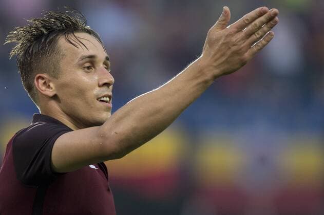 Josef Sural of Sparta celebrates the first goal in the 3rd qualifying round of football Champions League, 1st leg: Sparta Praha vs Steaua Bucharest in Prague, Czech Republic, July 26, 2016. (CTKxPhoto MichalxKamaryt) CTKPhotoP201607260954901  kmt 6