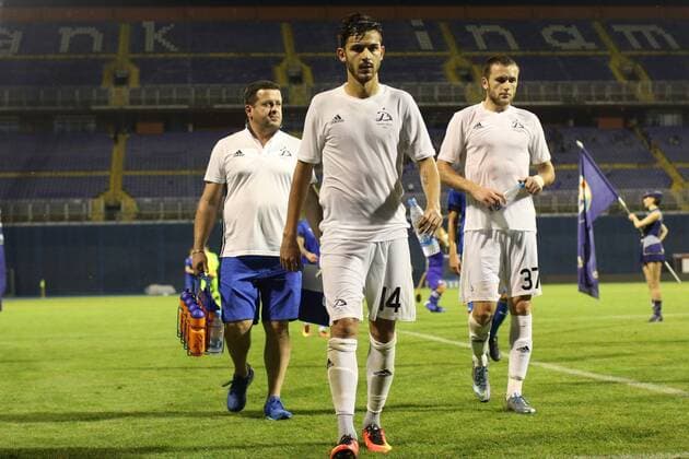 Zagreb, 26.7.2016., Stadion Maksimir - UEFA Champions League, Third qualifying round, First leg. GNK DINAMO Zagreb (blue) - DINAMO Tbilisi (white) 2:0 Lasha PARUNASHVILI (14), Zaza CHELIDZE (37)