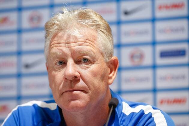 Genk s head coach Peter Maes pictured during a press conference PK Pressekonferenz of Belgian first league soccer team KRC Genk, Wednesday 27 July 2016, in Genk. Tomorrow Genk is playing the first leg of the third qualifying round in the Europa League competition against Ireland s Cork City F.C.. BRUNOxFAHY  x04899366x