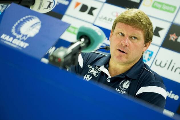 Gent s head coach Hein Vanhaezebrouck pictured during a press conference PK Pressekonferenz of Belgian first league soccer team KAA Gent, Wednesday 27 July 2016, in Gent. Tomorrow Gent is playing the first leg of the third qualifying round in the Europa League competition against Romania s FC Viitorul Constanta. JASPERxJACOBS  x04899377x