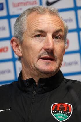 Cork s head coach John Caulfield pictured during a press conference PK Pressekonferenz of Irish team Cork City F.C., Wednesday 27 July 2016, in Genk. Tomorrow Cork is playing the first leg of the third qualifying round in the Europa League competition against Belgian first league soccer team KRC Genk. BRUNOxFAHY  x04899461x