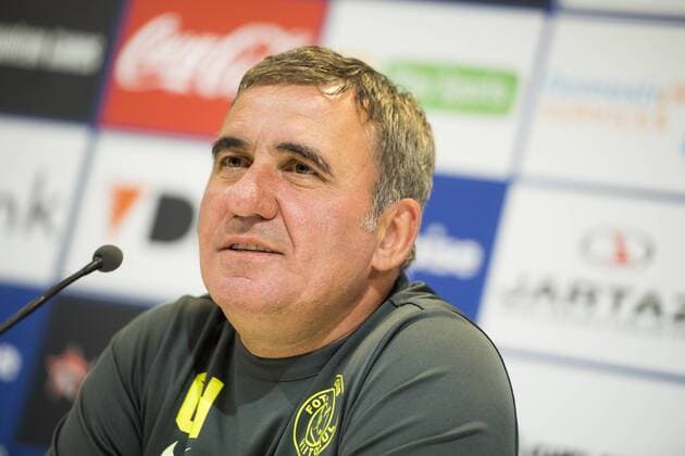 Viitorul s head coach Gheorghe Hagi pictured during a press conference PK Pressekonferenz of Romanian team FC Viitorul Constanta, Wednesday 27 July 2016, in Gent. Tomorrow Viitorul is playing the first leg of the third qualifying round in the Europa League competition against Belgian first league soccer team KAA Gent. JASPERxJACOBS  x04899523x