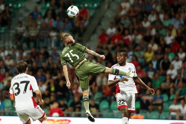 THIBAULT MOULIN LEGIA CHRISTOPHER UDEH TRENCIN FOOTBALL SEASON 2016 17 CHAMPIONS LEAGUE QUALIFICATION THIRD ROUND AS TRENCIN - LEGIA WARSAW  160727CHW035