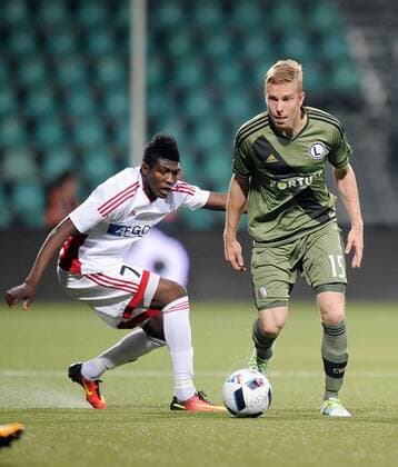 Aliko Bala Michal Kopczynski Zylina Football Third qualifying round First leg UEFA Champions League AS Trencin - Legia Warszawa Aliko Bala Michal Kopczynski  20160727NB0230
