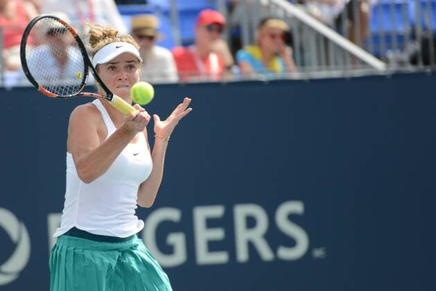July 27, 2016 - Montreal, Canada - ELINA SVITOLINA of Ukraine in her match vs. F. Abanda in the Rogers Cup Tennis Tournament. Tennis 2016 - Rogers Cup - Day 3 - ZUMAl132