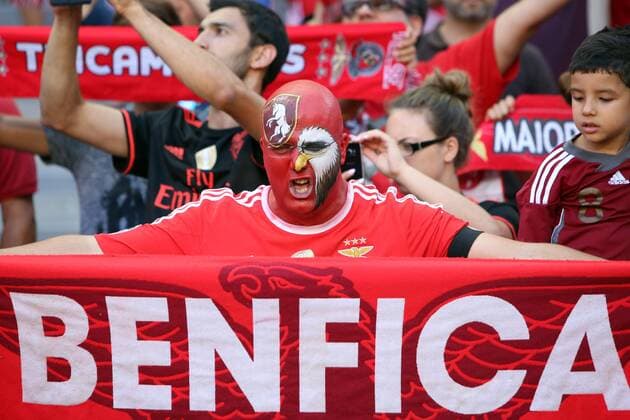 July 27, 2016 - Lisbon, Portugal - Benfica s fan before the Eusebio Cup football match between SL Benfica and Torino FC at the Luz stadium in Lisbon, Portugal, on July 27, 2016. Benfica v Torino - Eusebio Cup  - ZUMAn230