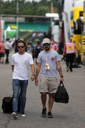 German Grand Prix, Hockenheimring 28 - 31 July 2016 28.07.2016 - Felipe Massa (BRA) Williams FW38 and his brother Dudu Massa 