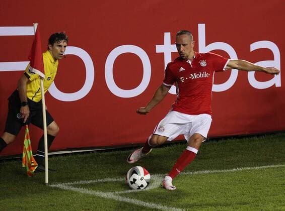 July 27, 2016 - Chicao, Illinois, U.S - Bayern Munich Midfielder FRANCK RIBERY (7) in action during the first half of the game at Soldier Field. SOCCER 2016: Penalties were needed to break a 3-3 draw between Bayern Munich and AC Milan Wednesday July 27, 2016 at Soldier Field in Chicago, Illinois. AC Milan won the shootout 5-3. - ZUMAl136