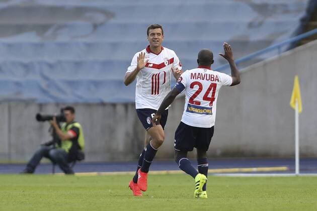 Fußball, EL Quali, OSC Lille - FK Qäbälä joie Renato Civelli (Lille) et Antonio Rio Mavuba (Lille) Fussball Europa League Quali : OSC Lille vs FC Qabala - - 28 07 2016 GwendolineLeGoff Panoramic 
