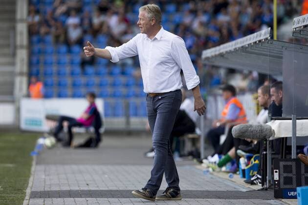Genk s head coach Peter Maes pictured during the first leg game of the third qualifying round between Belgian first league soccer team KRC Genk and Ireland s Cork City F.C. in the Europa League competition, on Thursday 28 July 2016, in Genk. KRISTOFxVANxACCOM  x04899793x