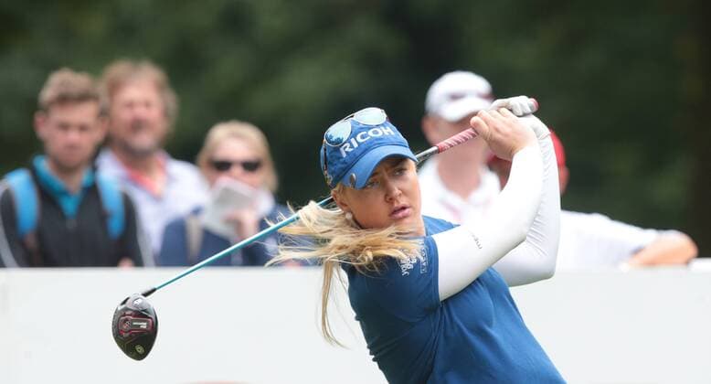 July 28, 2016 - Woburn, United Kingdom - Charley Hull of England during Ricoh Women s British Open round 1 at MarquessÃ¢â‚¬â ¢ course, Woburn, Milton Keynes, Britain - 28 Jul 2016 Ricoh Women s British Open Round 1  - ZUMAn230