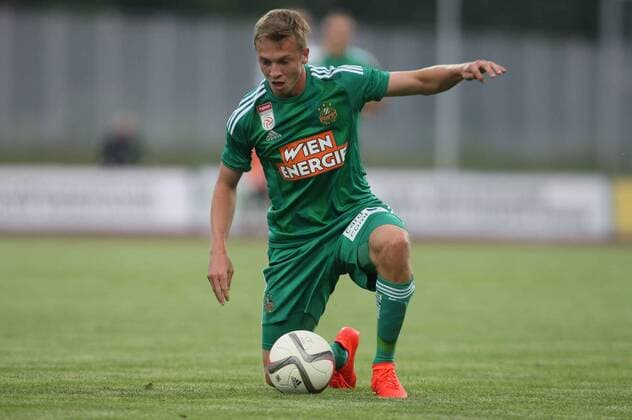 SOCCER - EL quali, Zhodino vs Rapid ZHODZINA,BELARUS,28.JUL.16 - SOCCER - UEFA Europa League, qualification, FC Torpedo Zhodino vs SK Rapid Wien. Image shows Philipp Schobesberger (Rapid). Keywords: Wien Energie. GEPAxpictures xMarioxKneisl