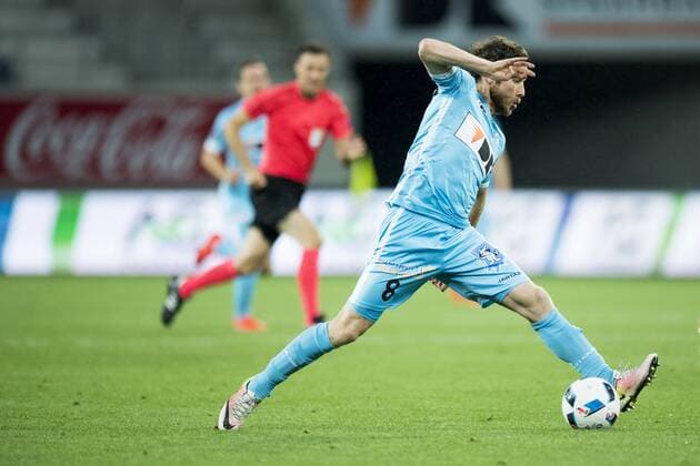Gent s Thomas Matton pictured in action during the first leg match of the third qualifying round between Belgian first league soccer team KAA Gent and Romania s FC Viitorul Constanta in the Europa League competition, on Thursday 28 July 2016, in Gent. JASPERxJACOBS  x04899933x